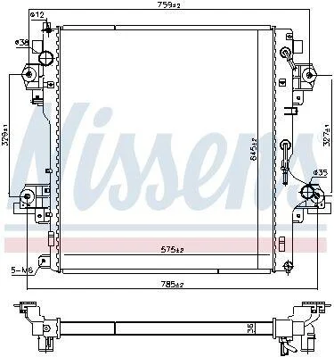 TOYOTA Радіатор охолодження двиг. LAND CRUISER PRADO 2.8 D-4D 15- NISSENS 606071 (фото 1)