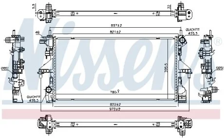 CITROEN Радіатор системи охолодження двигуна JUMPER II 3.0 11- NISSENS 606538