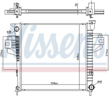 Радiатор NISSENS 606555