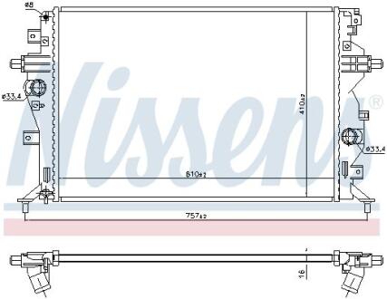 Радiатор NISSENS 606607