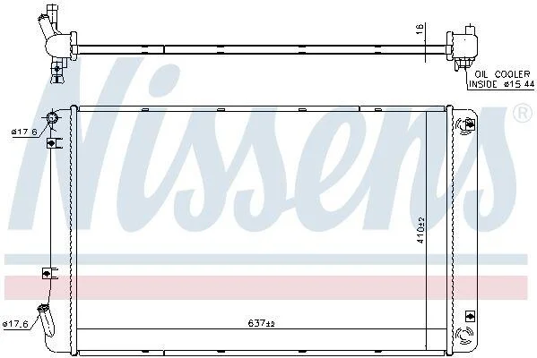 Радіатор охолоджування NISSENS 606608 (фото 1)