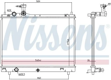 Радiатор NISSENS 606700