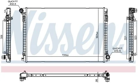 Радіатор охолодження NISSENS 606704
