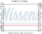 Радіатор охолодження двигуна NISSENS 606844 (фото 1)
