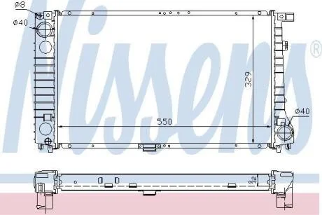 Радіатор охолоджування NISSENS 60744A