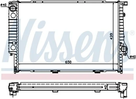 Радіатор охолоджування NISSENS 60747A