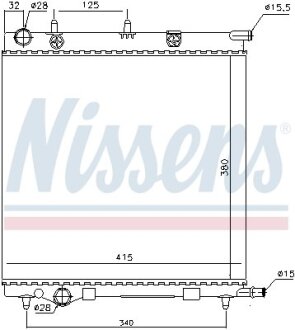 Радіатор системи охолодження NISSENS 61284