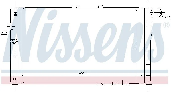 Радіатор охолодження DAEWOO ESPERO (94-) (вир-во Nissens) NISSENS 61656 (фото 1)