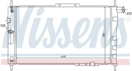 Радіатор охолодження DAEWOO ESPERO (94-) (вир-во Nissens) NISSENS 61656