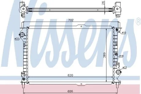 Радiатор NISSENS 62156A