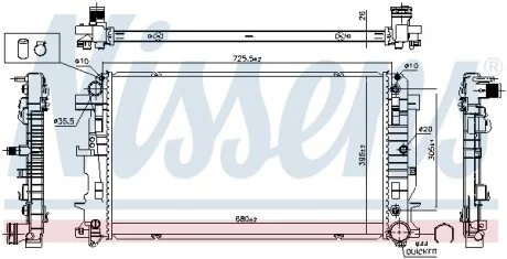 Радіатор системи охолодження NISSENS 627062