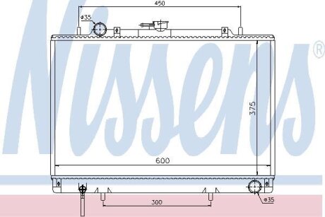 MITSUBISHI Радіатор сист. охолодження двиг. L200 2.5D 96- NISSENS 62809