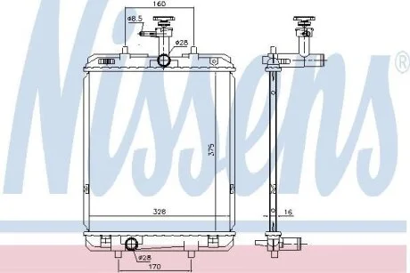 Радiатор NISSENS 636015