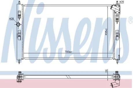 Радiатор NISSENS 636034
