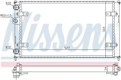 Радіатор системи охолодження NISSENS 639951