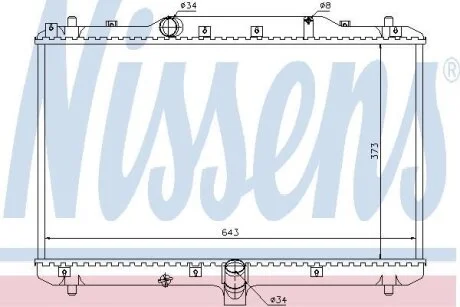 Радiатор NISSENS 64198