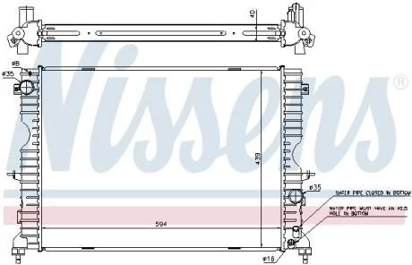 Радіатор охолодження двигуна First Fit NISSENS 64312A