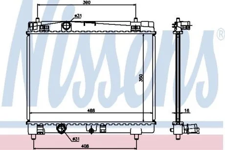 Радiатор NISSENS 64671A