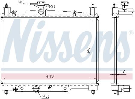 Радiатор NISSENS 64789A