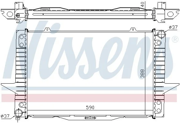 Радіатор охолоджування NISSENS 65536A (фото 1)