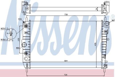 Радiатор NISSENS 66701