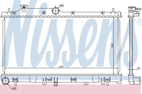 Радіатор охолоджування NISSENS 67719