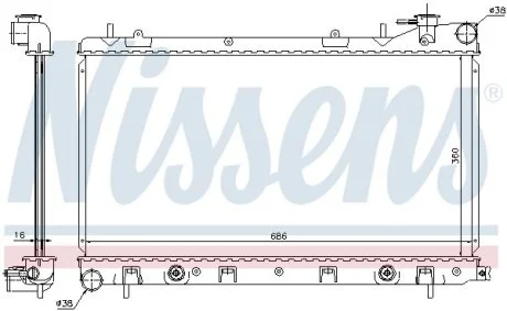 Радіатор охолоджування NISSENS 67728