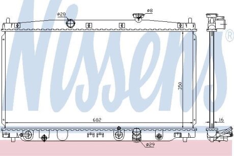 Радіатор охолоджування NISSENS 68149