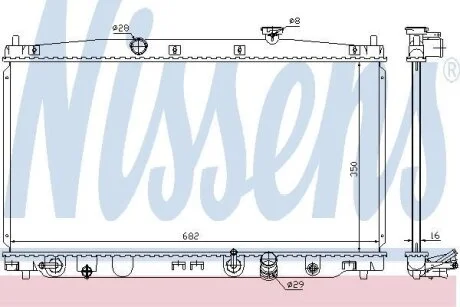 Радіатор охолоджування NISSENS 68149