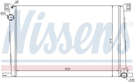 Радіатор системи охолодження NISSENS 69706