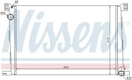 Радіатор системи охолодження NISSENS 69706
