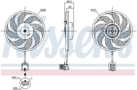 Вентилятор радіатора NISSENS 85596