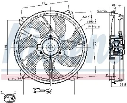 Вентилятор радіатора NISSENS 85606