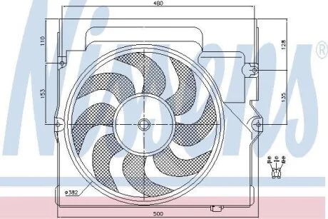 Вентилятор охолодження двигуна NISSENS 85645