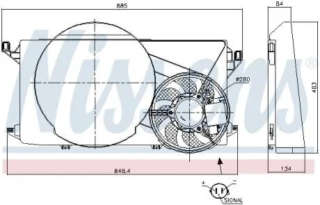FORD Вентилятор радіатора 2.2/2.4TDCi 06- NISSENS 85825