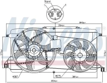 Вентилятор радіатора NISSENS 85826