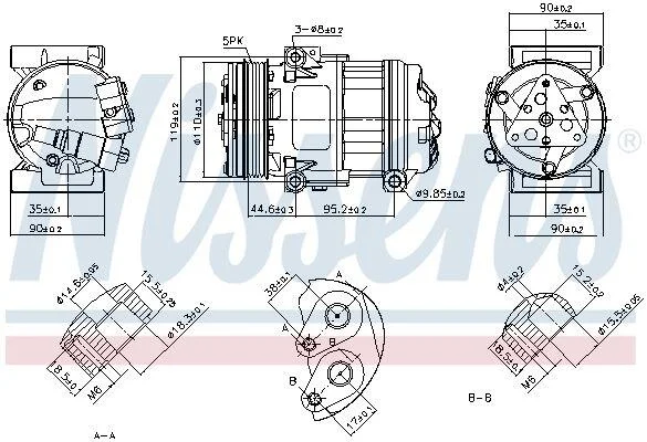 Компресор кондицiонера NISSENS 890055 (фото 1)