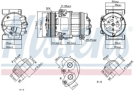 Компресор кондицiонера NISSENS 890055