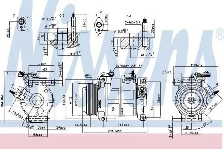 Компресор кондицiонера NISSENS 890169