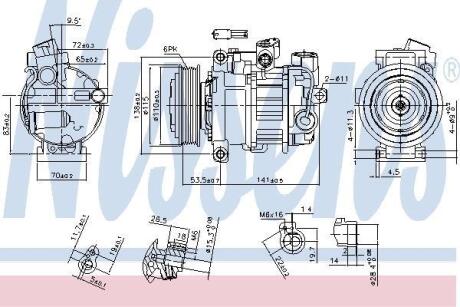 Компресор кондицiонера NISSENS 890302