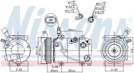 Компресор кондицiонера NISSENS 890640