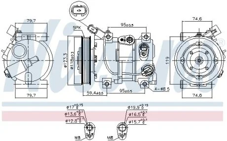 Компресор кондицiонера NISSENS 890652