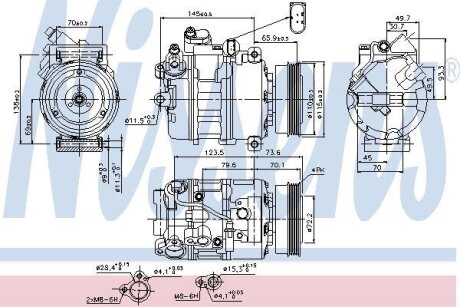 Компресор кондицiонера NISSENS 89073