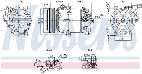 HYUNDAI Компресор кондиціонера ELANTRA V 1.8 10- NISSENS 890897
