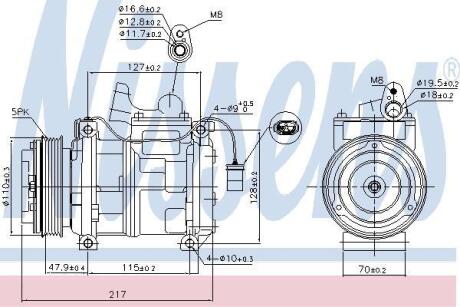 Компресор кондицiонера NISSENS 89147
