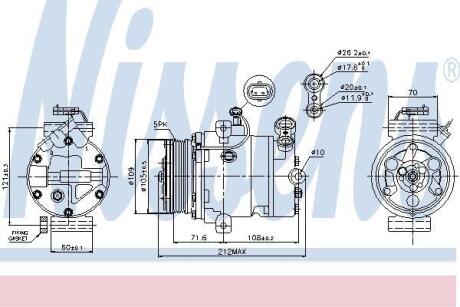 Компресор кондицiонера NISSENS 89196