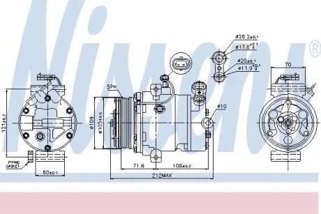 Компресор кондицiонера NISSENS 89196