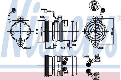Компресор кондицiонера NISSENS 89272