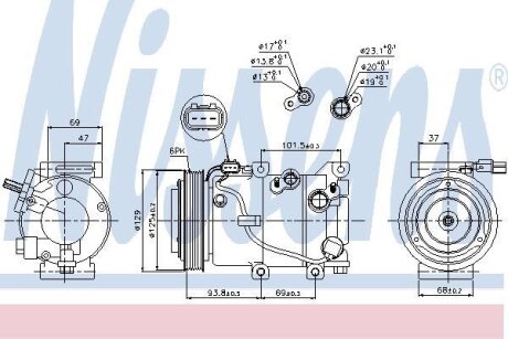 Компресор кондицiонера NISSENS 89306