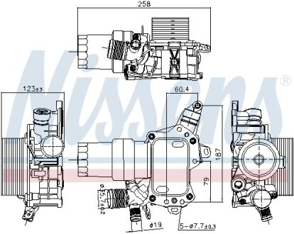 NISSAN Оливний радіатор (з корпусом) NV250 19-, QASHQAI II 13- NISSENS 91194
